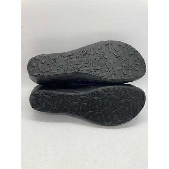 Fly Flot Women's Blue Anatomic Sole Anti Shock Wide Fit Clog Slip On Shoe Size 3 - Picture 7 of 9